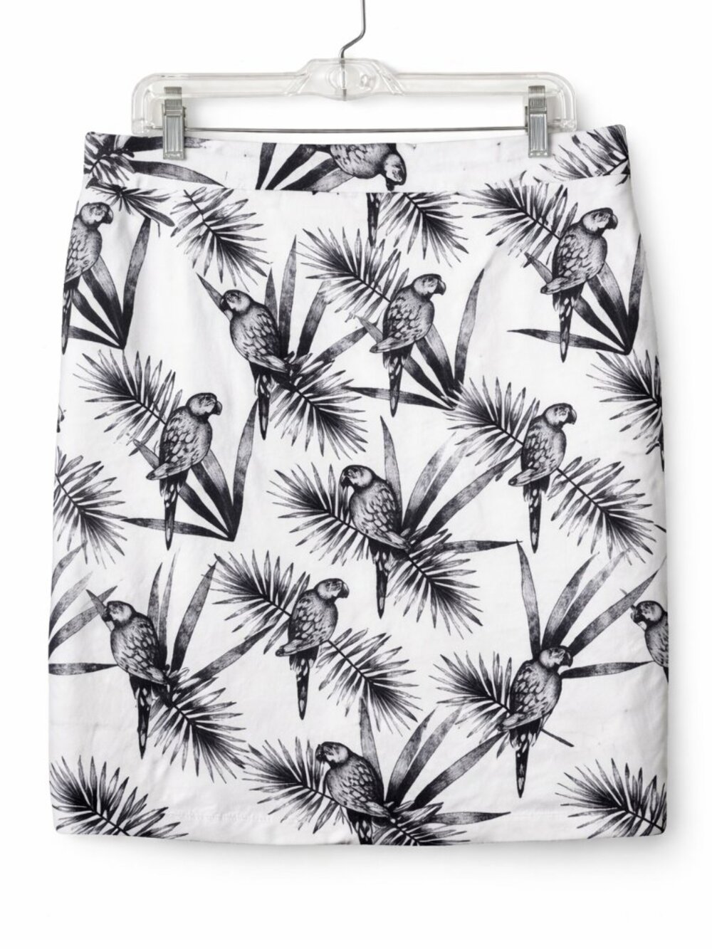 Talbots Parrot Paradise Pencil Skirt 18W Plus Size Tropical Bird Print Vacation
